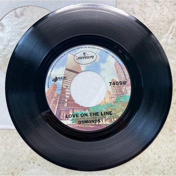 The Osmonds Love is on the Line / Youre Mine 45 Pop 1979 Mercury 74056 VG+ - Picture 4 of 6